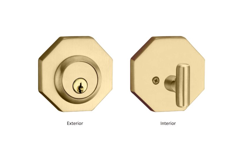 Aiden Deadbolt Set In Satin Brass