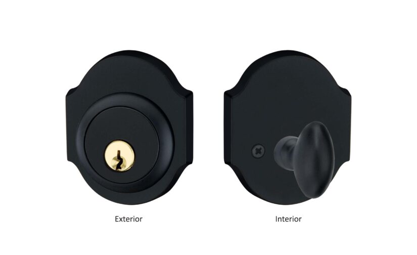 Laurent Deadbolt Set In Matte Black
