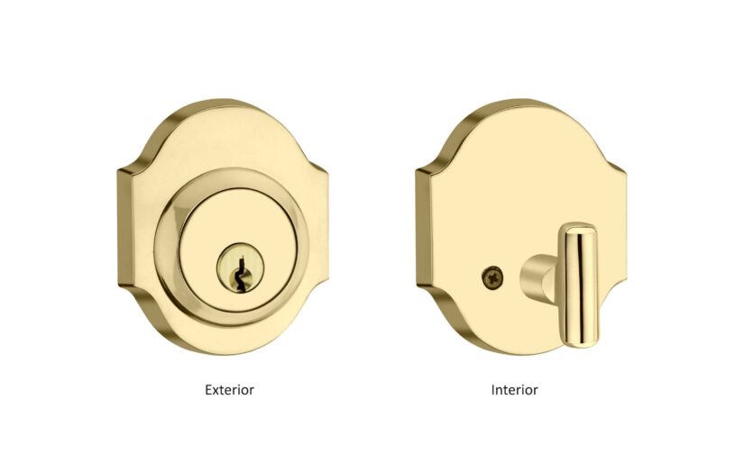 Laurent Deadbolt Set In Polished Brass