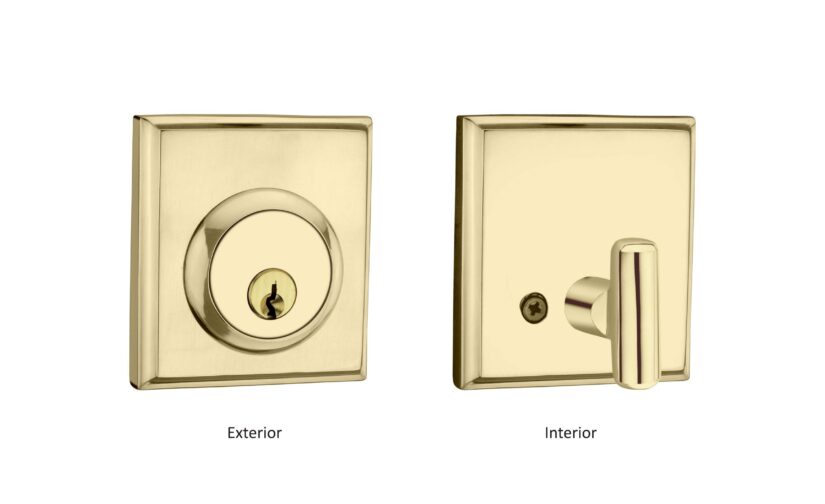 Onyx Deadbolt Set In Polished Brass