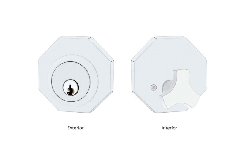 Aiden Deadbolt Set In Pearl White