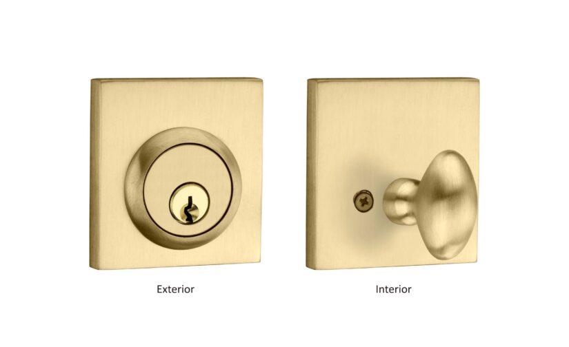 Aries Deadbolt Set In Satin Brass
