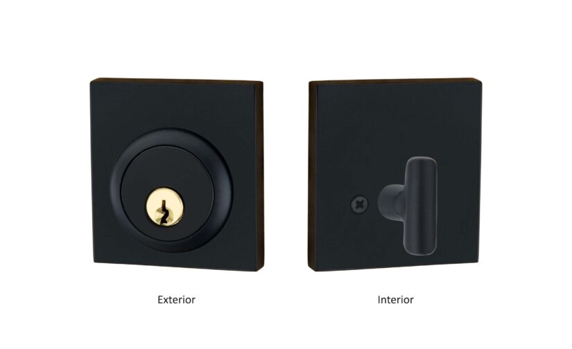 Aries Deadbolt Set In Matte Black