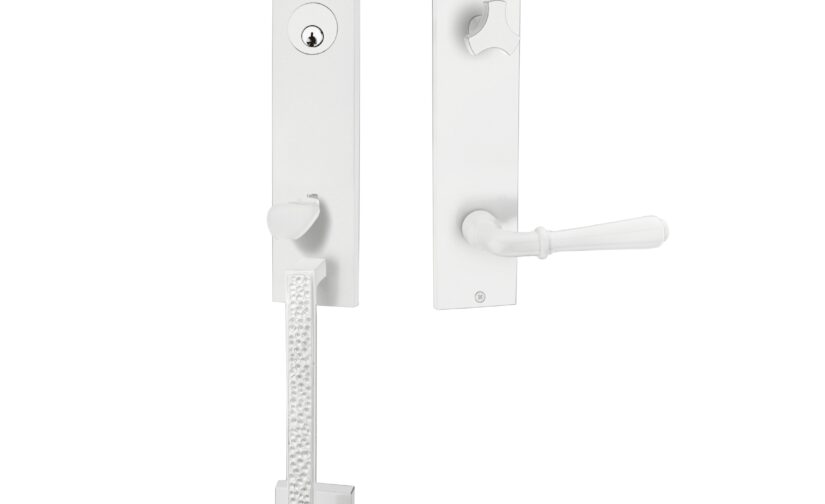 Aries Monolithic Thumb Entrance Set In Pearl White