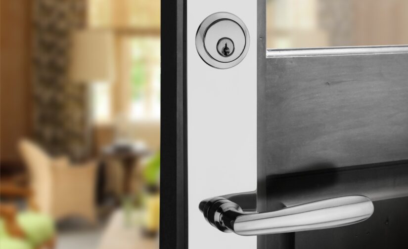 Aries Tubular Entrance Set In Polished Chrome
