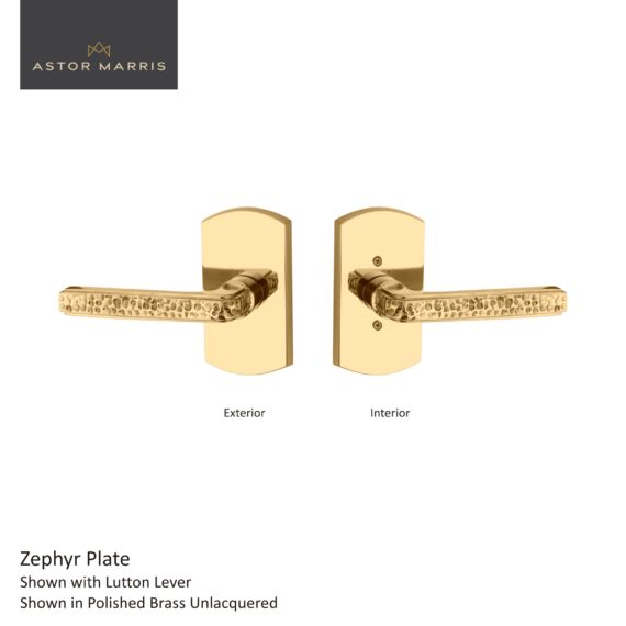 Zephyr Interior Set Large In Polished Brass Unlacquered