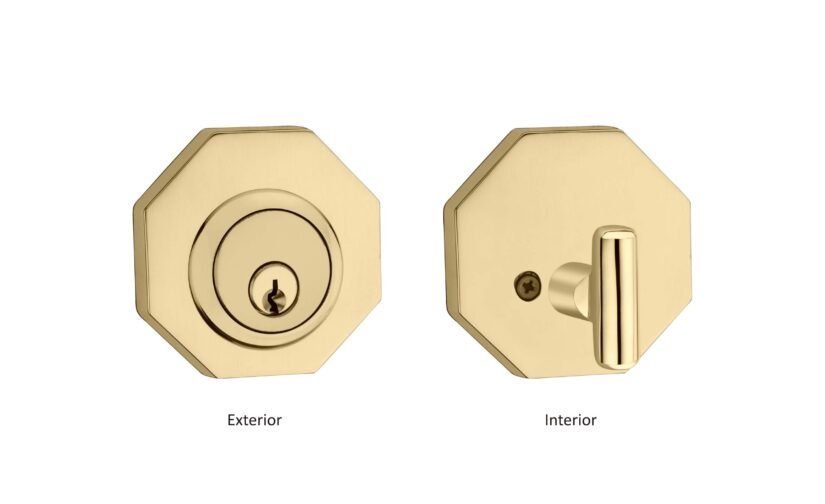 Aiden Deadbolt Set In Polished Brass Unlacquered