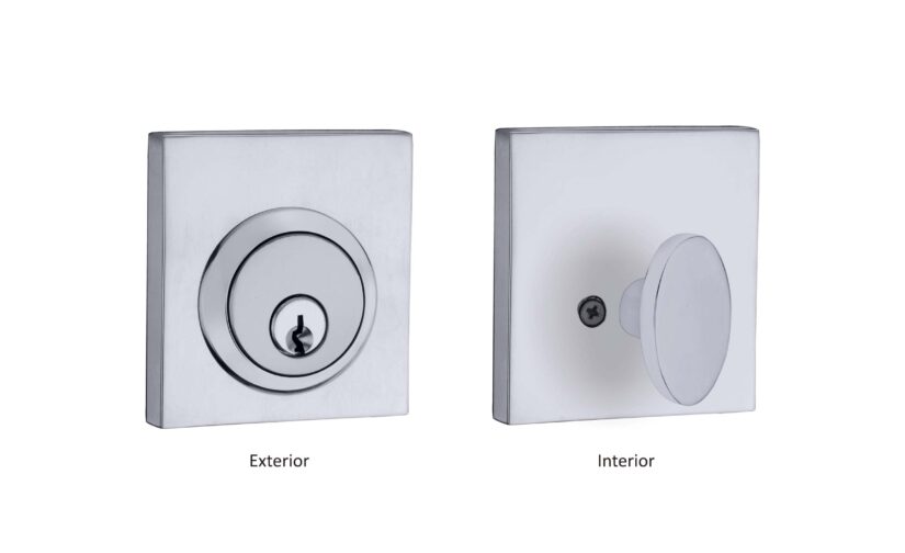 Aries Deadbolt Set In Polished Chrome