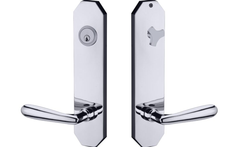 Aiden Tubular Entrance Set In Polished Chrome