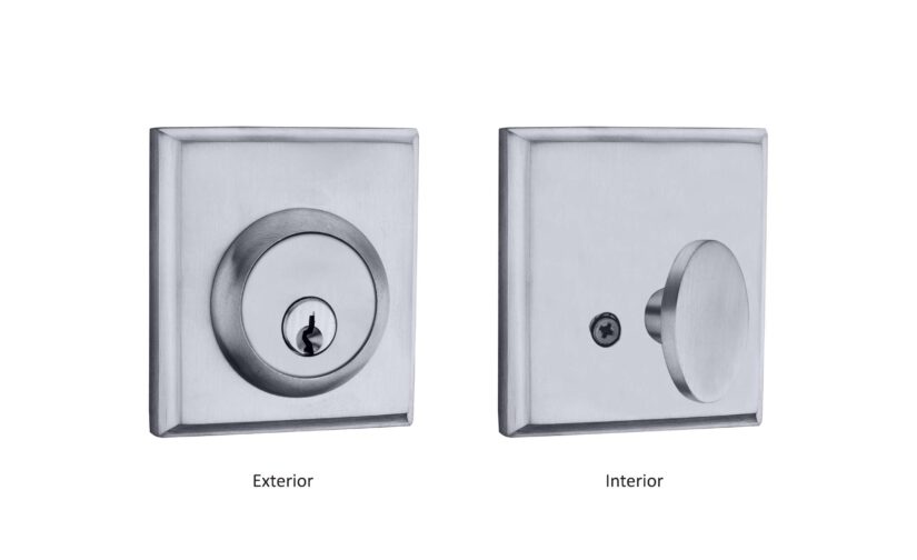Onyx Deadbolt Set In Brushed Chrome