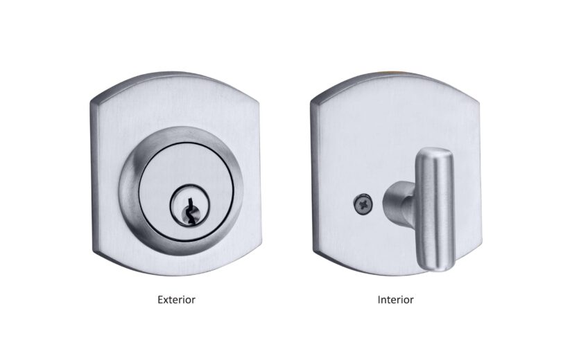 Zephyr Deadbolt Set In Brushed Chrome