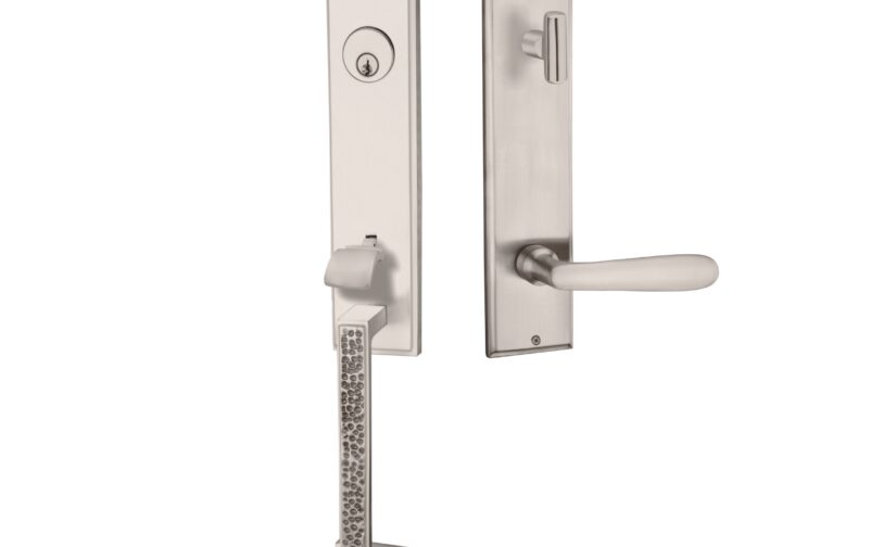 Onyx Monolithic Thumb Entrance Set In Brushed Nickel