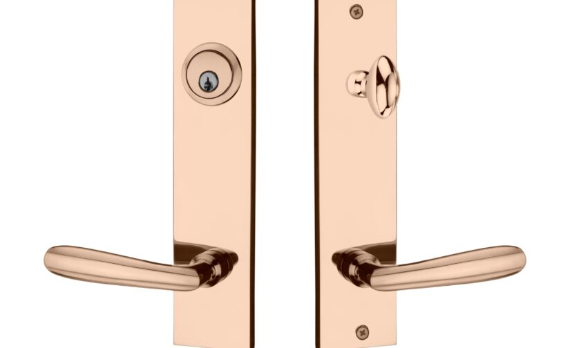 Aries Tubular Entrance Set In Polished Copper