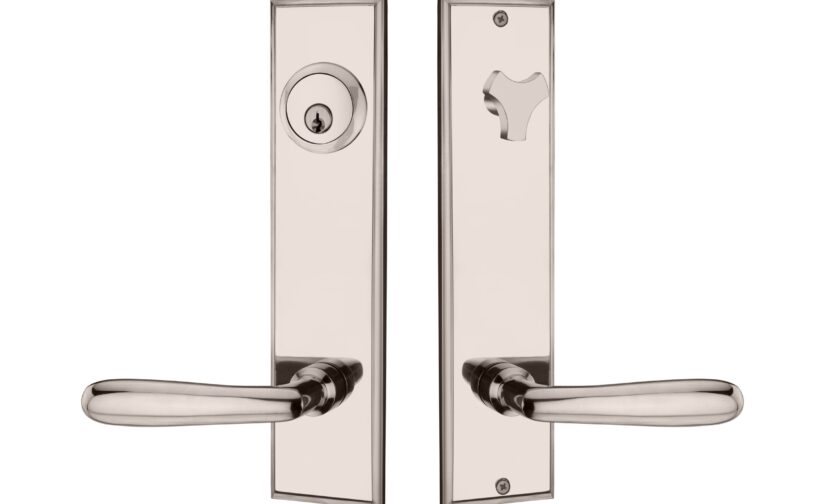 Onyx Tubular Entrance Set In Polished Nickel