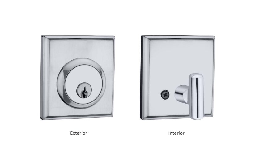 Onyx Deadbolt Set In Polished Chrome