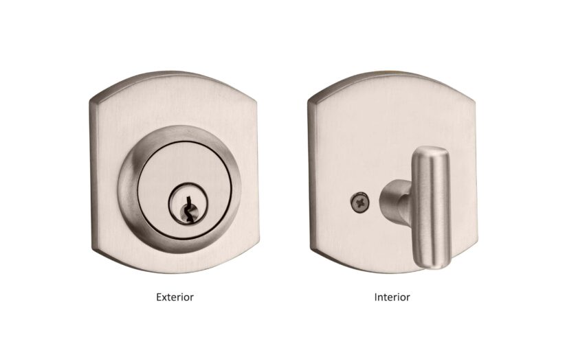 Zephyr Deadbolt Set In Brushed Nickel