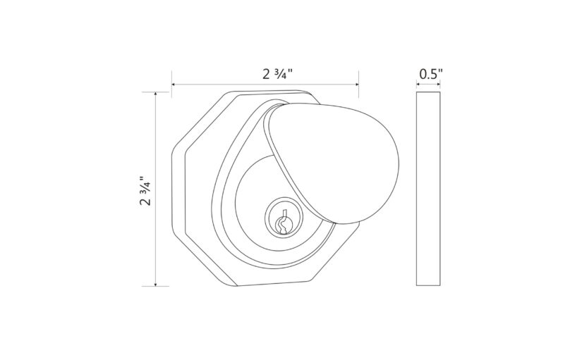 Aiden Deadbolt Set In Brushed Chrome