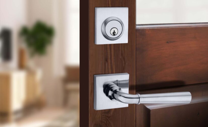 Aries Deadbolt Set In Polished Chrome