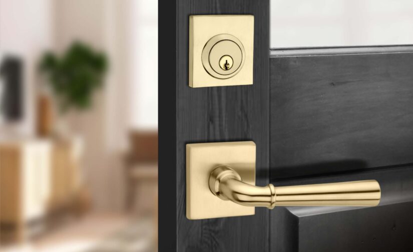 Aries Deadbolt Set In Satin Brass