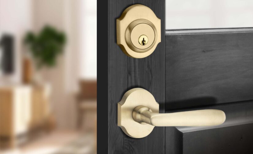 Laurent Deadbolt Set In Satin Brass