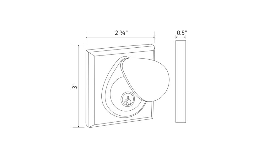 Onyx Deadbolt Set In Polished Brass Unlacquered