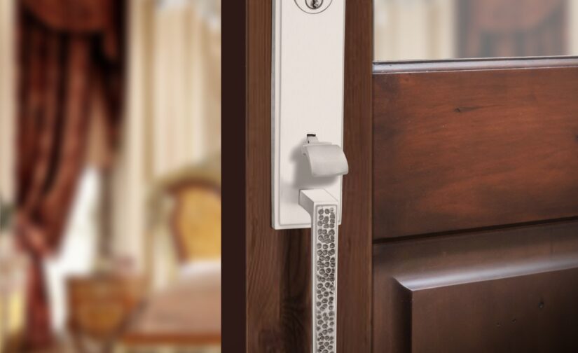 Onyx Monolithic Thumb Entrance Set In Brushed Nickel