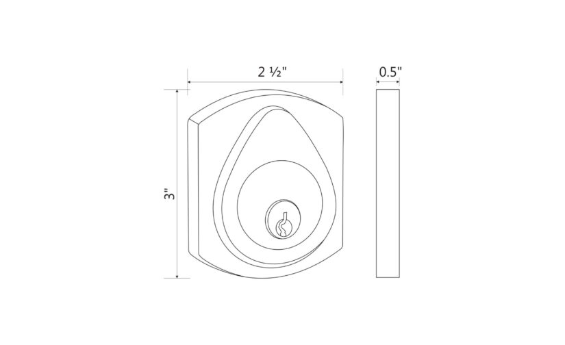 Zephyr Deadbolt Set In Brushed Chrome