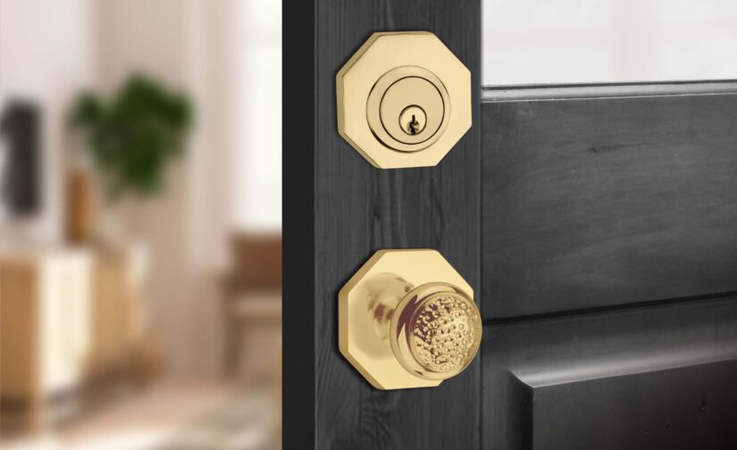 Aiden Deadbolt Set In Polished Brass Unlacquered