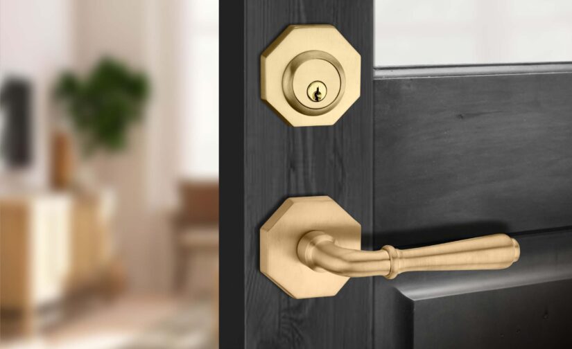 Aiden Deadbolt Set In Satin Brass