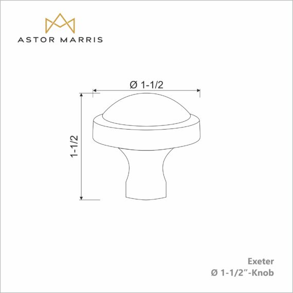 Exeter Knob 1 1/2 Inch