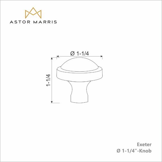 Exeter Knob 1 1/4 Inch