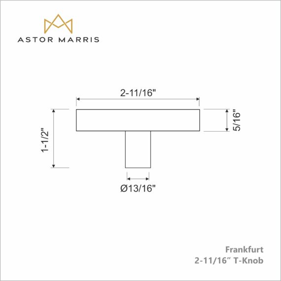 Frankfurt T-Knob 2 3/4 Inch