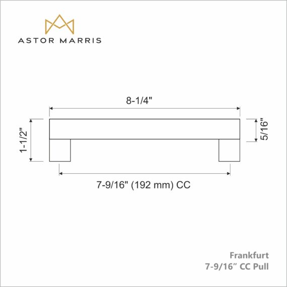 Frankfurt Pull 7 9/16 Inch (c-c)