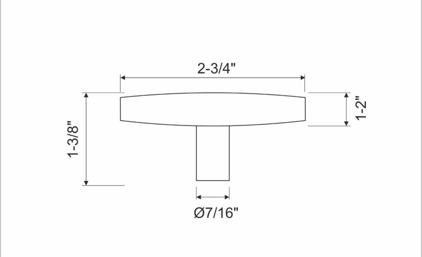 Lison T-Knob 2 3/4 Inch