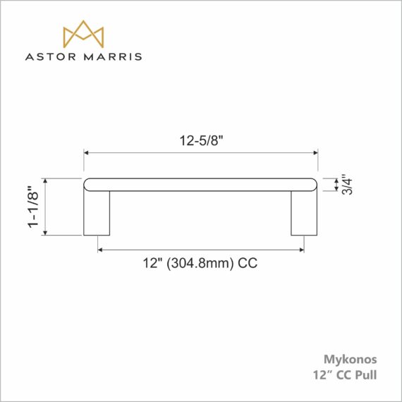 Mykonos Pull 12 Inch (c-c)