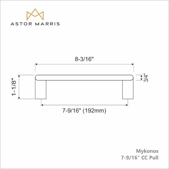 Mykonos Pull 7 9/16 Inch (c-c)