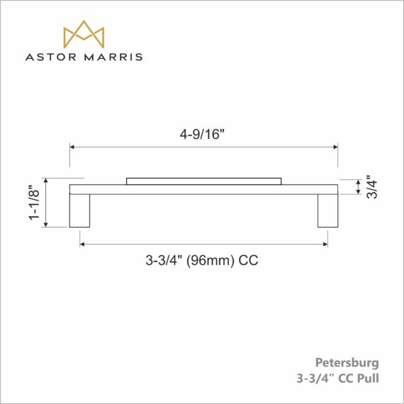 Petersburg Pull 3 3/4 Inch (c-c)