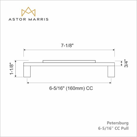 Petersburg Pull 6 5/16 Inch (c-c)