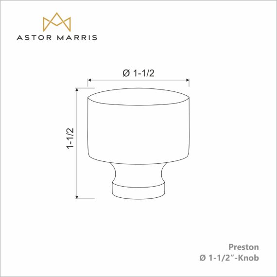 Preston Knob 1 1/2 Inch