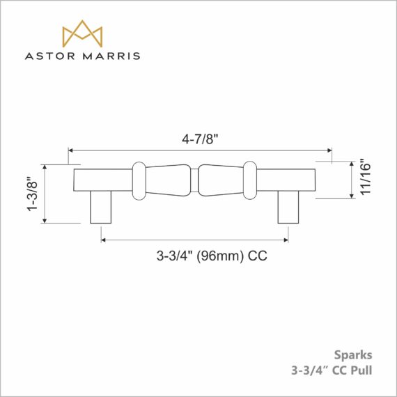 Sparks Pull 3 3/4 Inch (c-c)