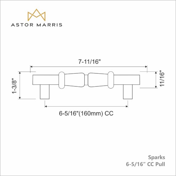 Sparks Pull 6 5/16 Inch (c-c)