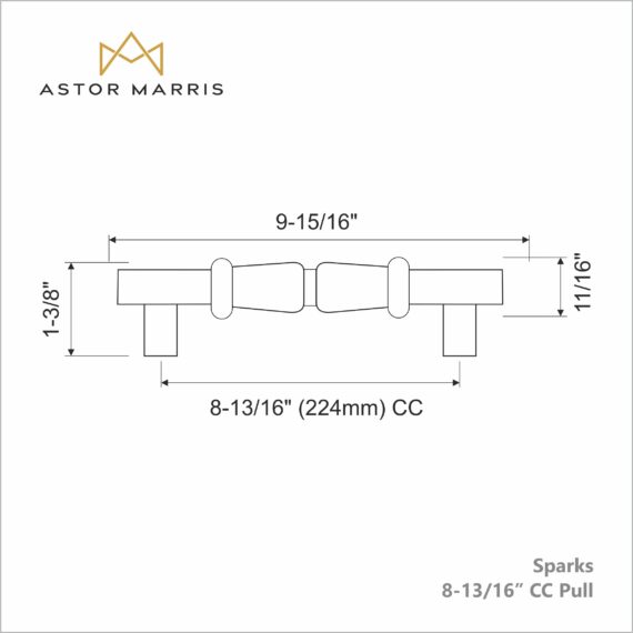 Sparks Pull 8 13/16 Inch (c-c)